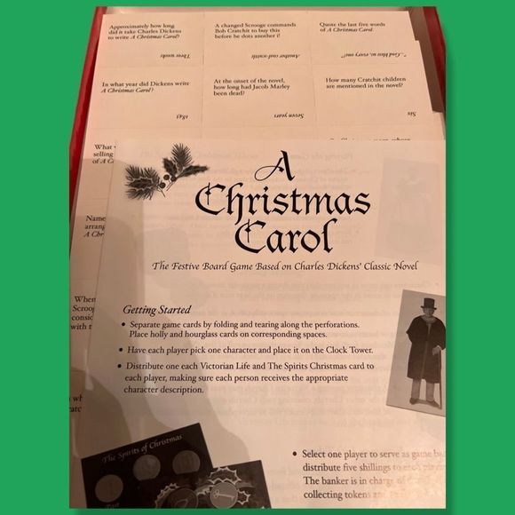 🎄🎁 NEW 2006 A Christmas Carol BOARD GAME Charles Dickens Novel Ash Grove Press - Picture 2 of 8